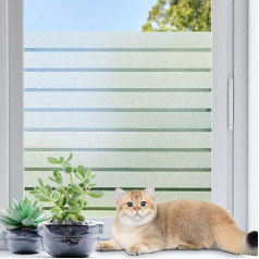 Coavas Window Privacy Film Frosted Glass Window Film Sun Blocking Window Coverings Non-Adhesive Window Blinds Film Window Adhesive Privacy Film Bathroom Decorative Icing