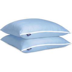 Fabsy Pillow 80 x 80 cm, Set of 2 - Luxurious Soft Cooling Pillow - Bed Pillow - Breathable Polyester Ball - Microfibre Filling - Allergy Sufferers Pillow - Pillow 80 x 80 cm - Large Pillow
