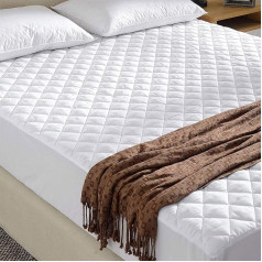 Gaveno Cavailia High Quality Extra Soft Quilted Mattress Protector - Anti-Allergy Breathable Hypoallergenic Easy Care 4ft Small Double Polycotton White
