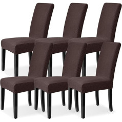 Dubest Chair Covers, Set of 6, Stretch Chair Covers, Washable Chair Cover, Elastic Removable Chair Cover, Protection for Banquet, Hotel, Wedding, Party, Dining Room, Restaurant, Kitchen, Decoration