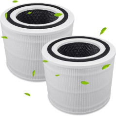 Rebirthcare Pack of 2 Core P350 Filter Compatible with Levoit Core P350 Air Purifier, 3-in-1 True HEPA Core P350-RF Replacement Filter