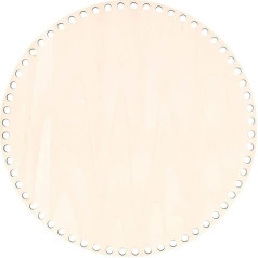 - K 30 cm Natural Basket Base with Hole, Circle Spaces Base for Making It Yourself Knitting Crochet Bag Base Shaper