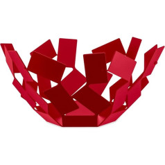 [Amazon Exclusive] Alessi La Stanza dello Scirocco MT02 R Fruit Bowl Steel Epoxy Resin Lacquer, Red, Large