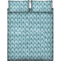 Italian Bed Linen 8058575011020 Jewellery Set Bed with Print in Digital A Total Cover on Flat Sheet and Pillowcases, sec-28 (Multi-Colour), 100% Cotton, Double, 255 x 300 x 1 cm