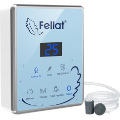 Ozone Generator, FELLAT 600 mg/h Household Ozone Generator for Water and Air, Air Purifier, Ozone Generator, Portable Multi-Purpose Ozone Generator Cleaning Machine with Timer for Water, Vegetables,
