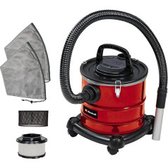 Einhell Ash Vacuum Cleaner TC-AV 1720 DW (1250 W, Suction Power 175 mbar, Includes Fine Dust Prefilter, 20 L, Suction Hose and Aluminium Suction Tube with Replacement Filter)