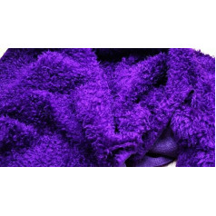 Curly Teddy Faux Fur Fabric Purple - Purple, 1 m - 150 cm x 100 cm