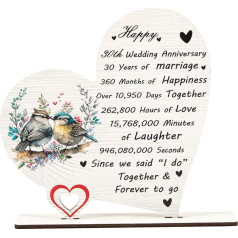 SZWXXX 30th Wedding Anniversary Gifts, Romantic Gifts for Him, Anniversary Gifts for Couples, 30th Wedding Anniversary Gifts for Wife, Personalized Wedding Gift, Wooden Anniversary Gifts