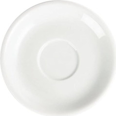 Olympia 12 x KBJ Porzellan Cappuccino Untertassen Teller Cafeteria Buffet, Weiß