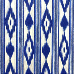 Kt KILOtela - Canvas Decorative Fabric, Home Accessories, Decorations, Tablecloths, Curtains, Tablecloths, Cushions, Curtains, Bags, Crafts, 300 cm Length x 280 cm Width, Geometric, Blue - 3 Metres