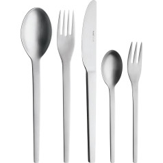 Puresigns SIX Cutlery Set Stainless Steel Matt Cutlery Modern Silver 30 Pieces