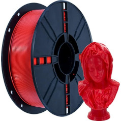 PLA Plus (PLA+) 3D Filament 1.75 mm for PLA Plus, Dimensional Precision +/- 0.02 mm, 1 kg Spool (2.2 lbs) 3D Printer Filament for 3D Printers Red