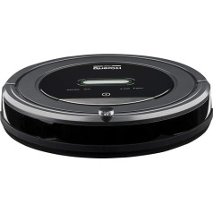 H.Koenig SWRC90 Vacuum Cleaner Robot / Robot Vacuum Cleaner / Mop Function Watermob Plus / Virtual Wall / Room Detection / 100 Minutes Battery Life / Black
