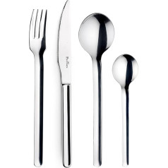 Pintinox 24 Piece Stainless Steel Cutlery Set, Nickel Free, Tube Series, Made in Italy, for 6 People