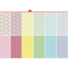 Lawn Fawn, Really Rainbow Scallops Collection Pack, 12 x 12 Inches / 30.05 x 30.5 cm, Pad of 12 Sheets