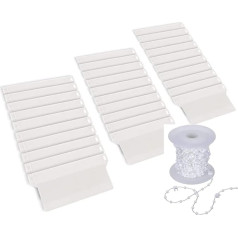 EveryHome 30 x Vertical Blinds 89mm Bottom Weights & 6m Bottom Chain - Pack