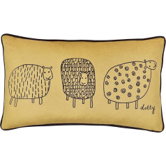Fusion - Dotty Sheep - Filled Cushion, 28 x 48 cm, Ochre