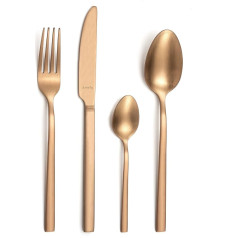 Amefa 9385AEAFV2B60 Square 16 Piece Copper Cutlery Set