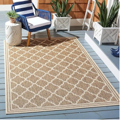 SAFAVIEH Trellis Rug for Indoor & Outdoor Use - Beachhouse Collection, Short Pile, Beige and Cream, 122 x 183 cm