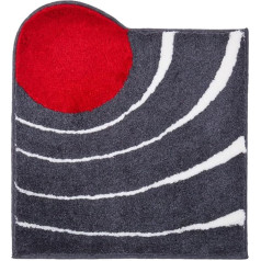 Grund Colani Colani Exclusive Designer Bath Mat 100% Polyacrylic, Ultra Soft, Non-Slip, Oeko-Tex Certified, Toilet Mat etc. 60 x 60 cm, Anthracite