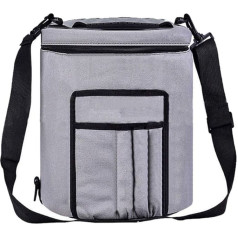 Hosoncovy Knitting Bag Yarn Bag Portable Yarn Knitting Bag Organiser Bag Crochet Yarn Holder Bag with Strap for Knitting Accessories
