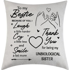 Thank You For Being My Unbiological Sister Cushion Cover 18