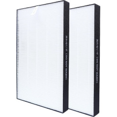 LRFDRESS Genuine HEPA Filter and Activated Carbon Compatible with Sharp fz-c100hfu Replacement Filter for KC-850U Air Purifier Parts (2 x HEPA Filters)