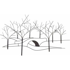 Metal Wall Art – Tree and Bridge or Sculpture – Winter Scene