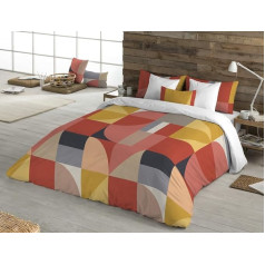 BOHEME Duvet Cover 100% Cotton Moma Orange 220 x 220 cm - Bed 135 cm
