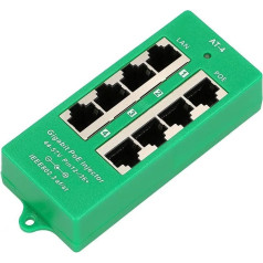 Extralink 4 porti | gigabit poe injector | aktīvs, 4 porti gigabit 802.3at/af, režīms a