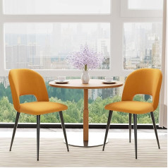 Rcynview Dining Room Chairs, Set of 2, Kitchen Chairs, Upholstered Chairs, Living Room Chairs, Modern Kitchen Chairs with Backrest, Striped Fabric Seat, Upholstered Chair with Metal Legs for Dining Room,