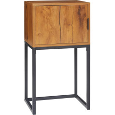 Homcom Console Table with Storage Space, Sofa Table, Hallway Table in Industrial Design, Side Table for Entrance, Living Room, Hallway, Steel, Natural, 40 x 30 x 76 cm