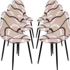 ‎Vertvie Vertvie Chair Covers, Set of 1/4/6, Jacquard Stretch Dining Room Chairs Cover, Removable, Washable, Non-Slip Chair Cover, Universal Kitchen Chairs Cover, Elegant for Living Room, Office
