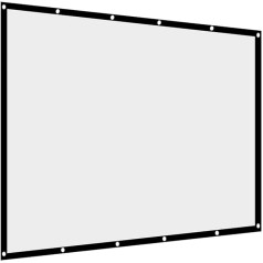 Pomya Screen, Foldable Projection Screen for Outdoor Camping Film, Open Air Cinema, Projector Films Screen Portable Outdoor Indoor for Home Cinema (Wall/Tied to a Frame) (84 Inches)