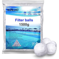 VAZILLIO Pool Filter Balls Equivalent to 55 kg Filter Sand 1500 g Extra Durable Filter Balls for Pool Sand Filter, Swimming Pool, Filter Pump, Sand Filter System
