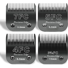 7FC+5FC+4FC+3FC Replacement Blade for Dog Grooming, Compatible with Heiniger/Moser Max45/Andis/Oster A5/Wahl KM10 Series Clippers for Dogs, Black