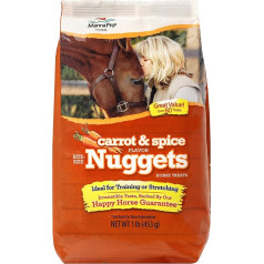 Manna Pro Carrot and Spice Flavor Horse Training Treat Healthy Nuggets 1lbs