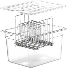 Sous Vide Container -11 L with Lid and Rack for Sous Vide Stick Garer Multiple Brands, Multifunctional Transparent Container (Bisphenol A-Free)