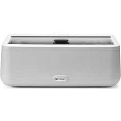 HENDI Chafing dish, UNIQ, warming container, food warmer, food container, buffet warmer, 12.5 L, 220 V, 700 W, 608 x 460 x (H) 245 mm, stainless steel, PP, white