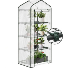 Sekey 4-tier vinyl greenhouse, small garden shed, vinyl hothouse, tomato house, plant house, cold frame