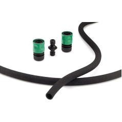 REHAU Perl Hose 50 m Set, Made of Recycled Material, Water-Saving Targeted Watering of Plant Rows / Beds, Individually Adjustable, with Fittings