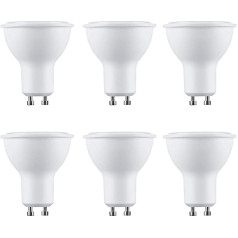 Calugy Pack of 6 LED Spotlights Aluminium Plastic PAR16 5-38 Watt GU10 460 Lumen 840 Cool White Non-Dimmable - LED Halogen Spotlight - LED Reflector Lamp - LED Spotlight - LED Reflector - Spot - GU10