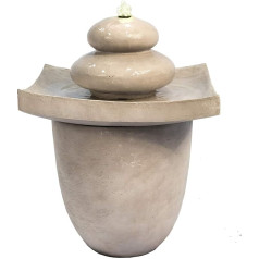 Teamson Home Garden Water Fountain, Outdoor Animal Zen Waterfall and Lights
