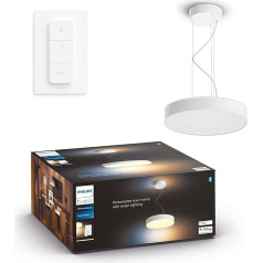 Philips Hue White Amb. Enrave Pendant Light 4500 lm with Dimmer Switch White