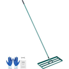 VEVOR Lawn Squeegee 76 x 25 cm Base Plate Levelawn Tool Aluminium Alloy and Q235 Steel Levelingrake 1981 mm Pole Base Plate Golf Grass Levelawn for Leveling Sand, Soil, Compost and Moss