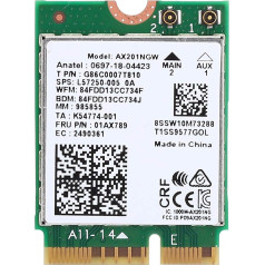 Annadue AX201NGW WiFi Card, WiFi 6 Wireless Card for Windows 10 X 64 Bit, Bluetooth 5.2 Wireless Network Card with 6 Gigabit 2400M M.2.CNVio2 Interface