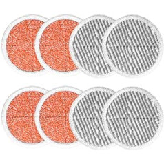 KEEPOW Mop Cleaning Pads Replacement for Bissell Spinwave 20522 2039A 2124 (4 Orange + 4 Grey)