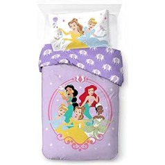 Jay Franco DISNEY PRINCESS HEART OF GOLD 100% COTTON SINGLE DUVET SET