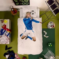 Snurk Bed Linen 135 x 200 cm Soccer | Blue