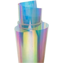 HOHOFILM Rainbow Effect Chameleon Window Film Iridescent Decorative Glass Sticker Self Adhesive 45x200cm